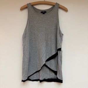GAP Gray Tank Top with Black Accents